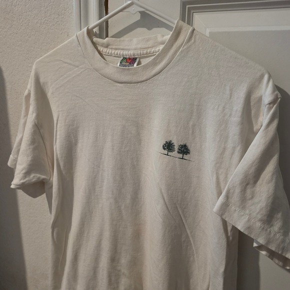 Fruit of the Loom Other - Vintage Fruit of the Loom Two Trees Stables T-Shirt Cream 90s Single Stitch L